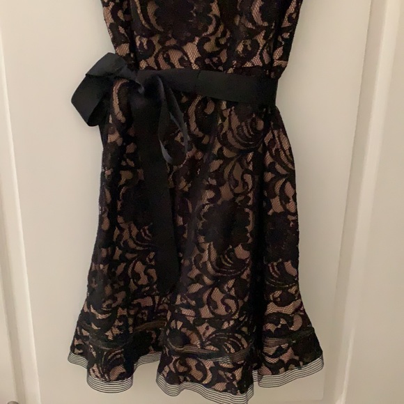 Black Lace Overlay Dress - Picture 2 of 5